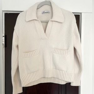 Zara cream Sweater - Small
